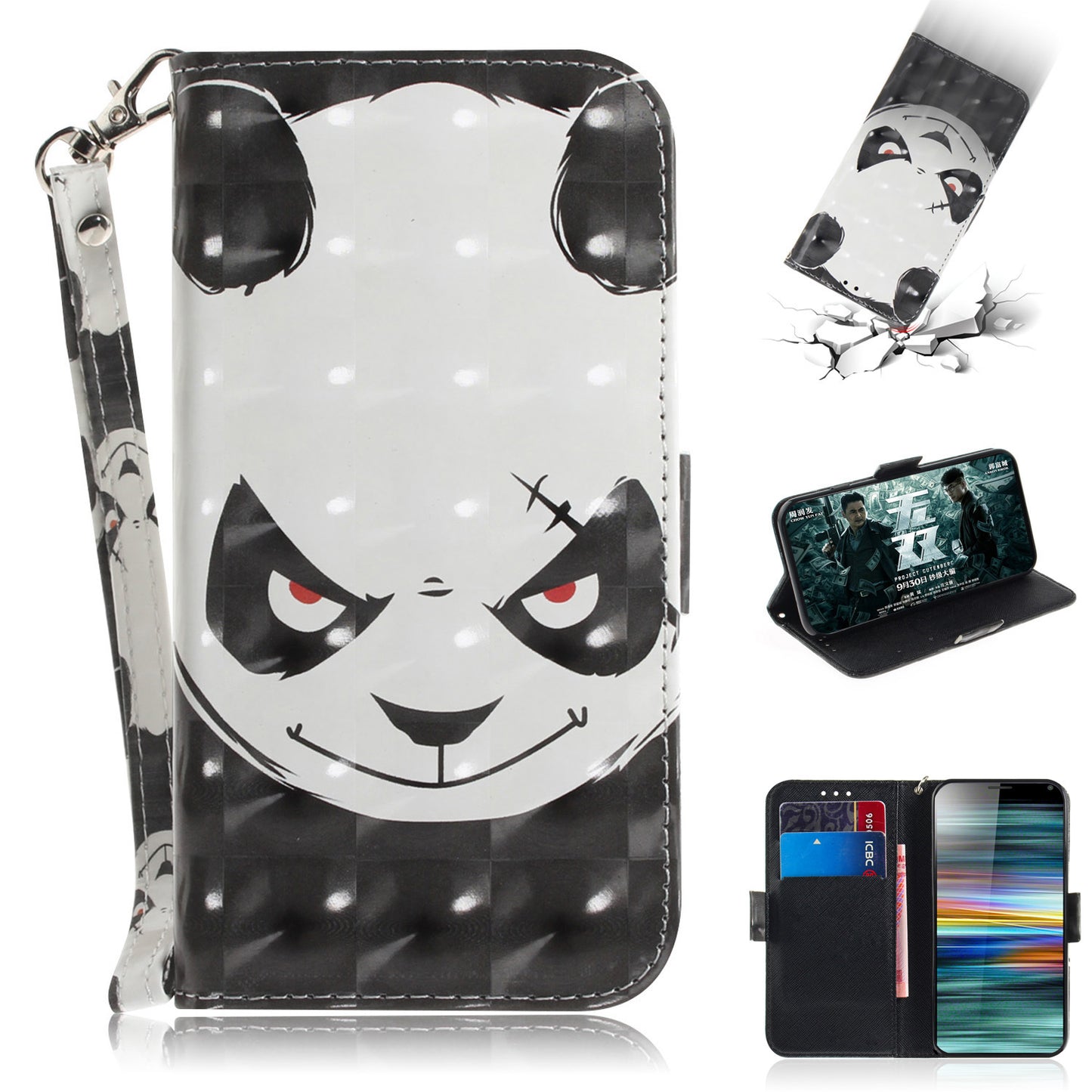 Pattern Printing PU Leather Wallet Cover with Stand for Sony Xperia 10