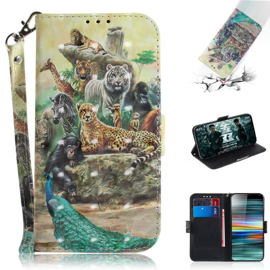 Pattern Printing PU Leather Wallet Cover with Stand for Sony Xperia 10