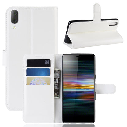 For Sony Xperia L3 Litchi Skin PU Leather Wallet Protection Case