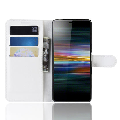 For Sony Xperia L3 Litchi Skin PU Leather Wallet Protection Case