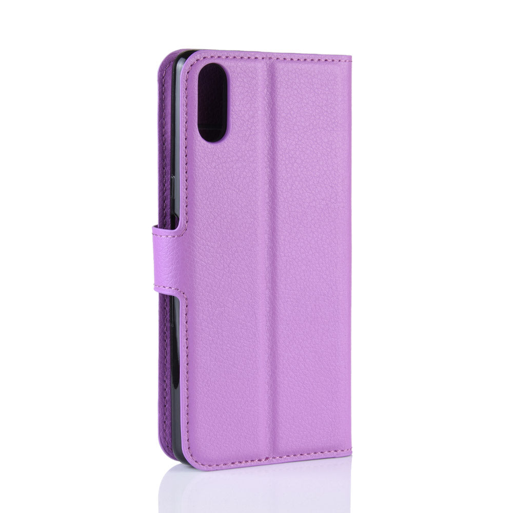 For Sony Xperia L3 Litchi Skin PU Leather Wallet Protection Case