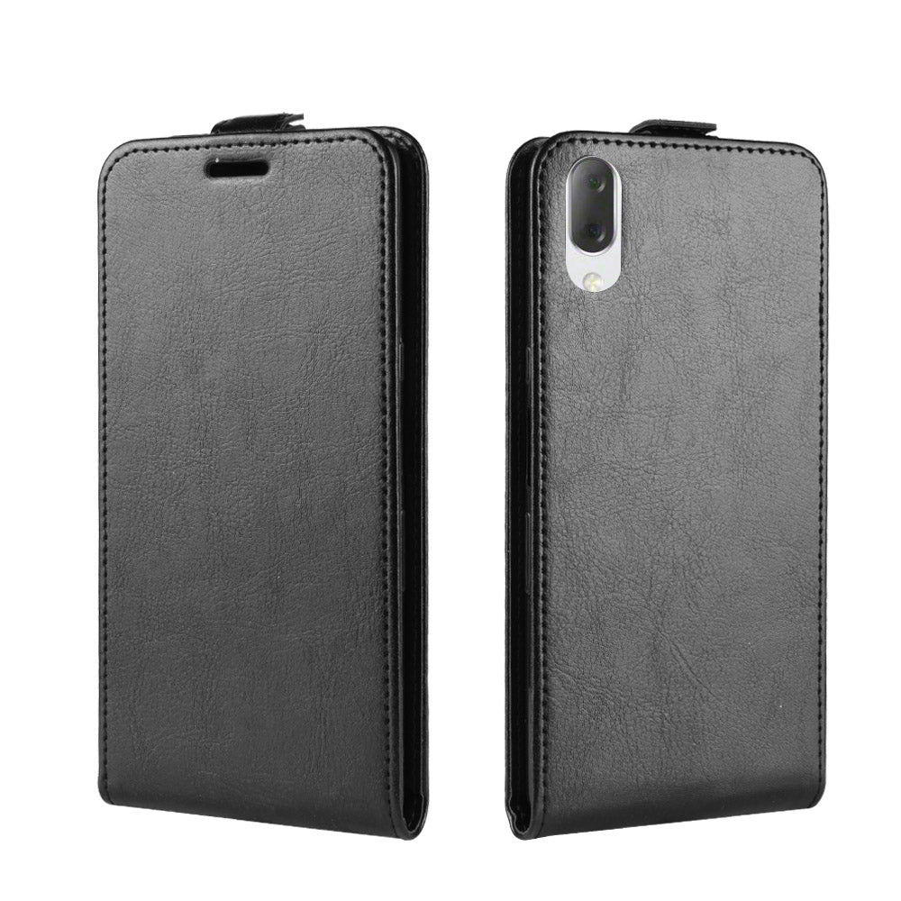 Crazy Horse Vertical Leather Card Holder Case for Sony Xperia L3