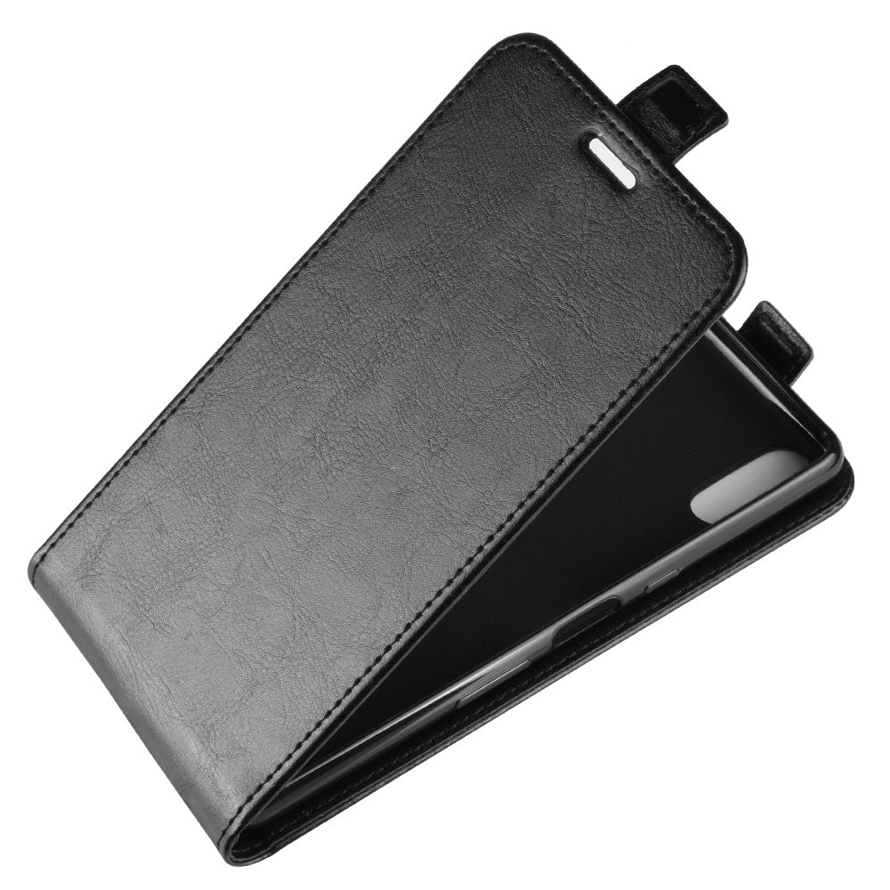 Crazy Horse Vertical Leather Card Holder Case for Sony Xperia L3