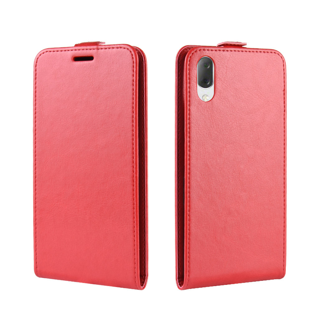 Crazy Horse Vertical Leather Card Holder Case for Sony Xperia L3