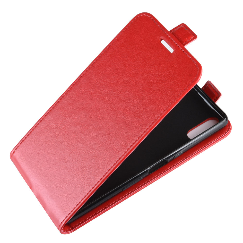 Crazy Horse Vertical Leather Card Holder Case for Sony Xperia L3