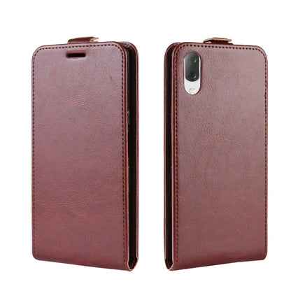 Crazy Horse Vertical Leather Card Holder Case for Sony Xperia L3