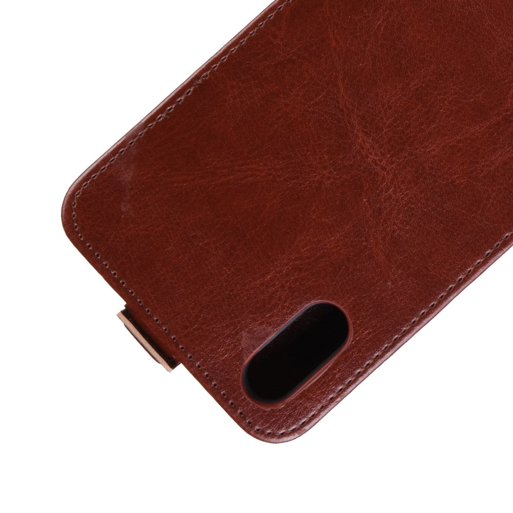 Crazy Horse Vertical Leather Card Holder Case for Sony Xperia L3