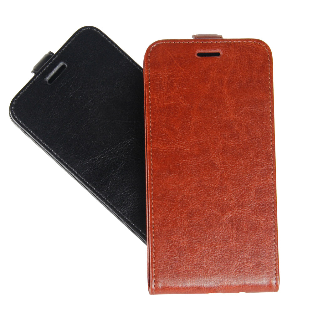Crazy Horse Vertical Leather Card Holder Case for Sony Xperia L3