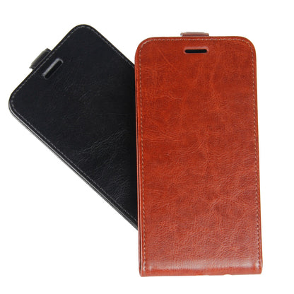 Crazy Horse Vertical Leather Card Holder Case for Sony Xperia L3