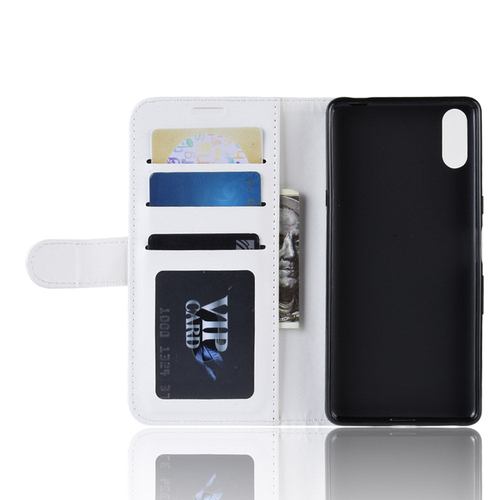 For Sony Xperia L3 Crazy Horse Leather Mobile Phone Case [Stand and Wallet]