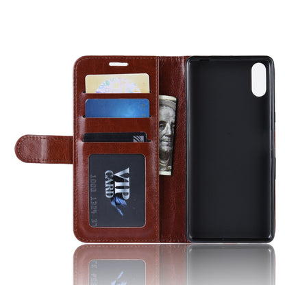 For Sony Xperia L3 Crazy Horse Leather Mobile Phone Case [Stand and Wallet]