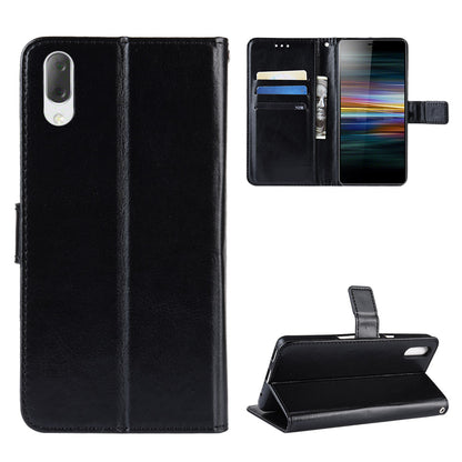 Crazy Horse Leather Stand Wallet Case for Sony Xperia L3