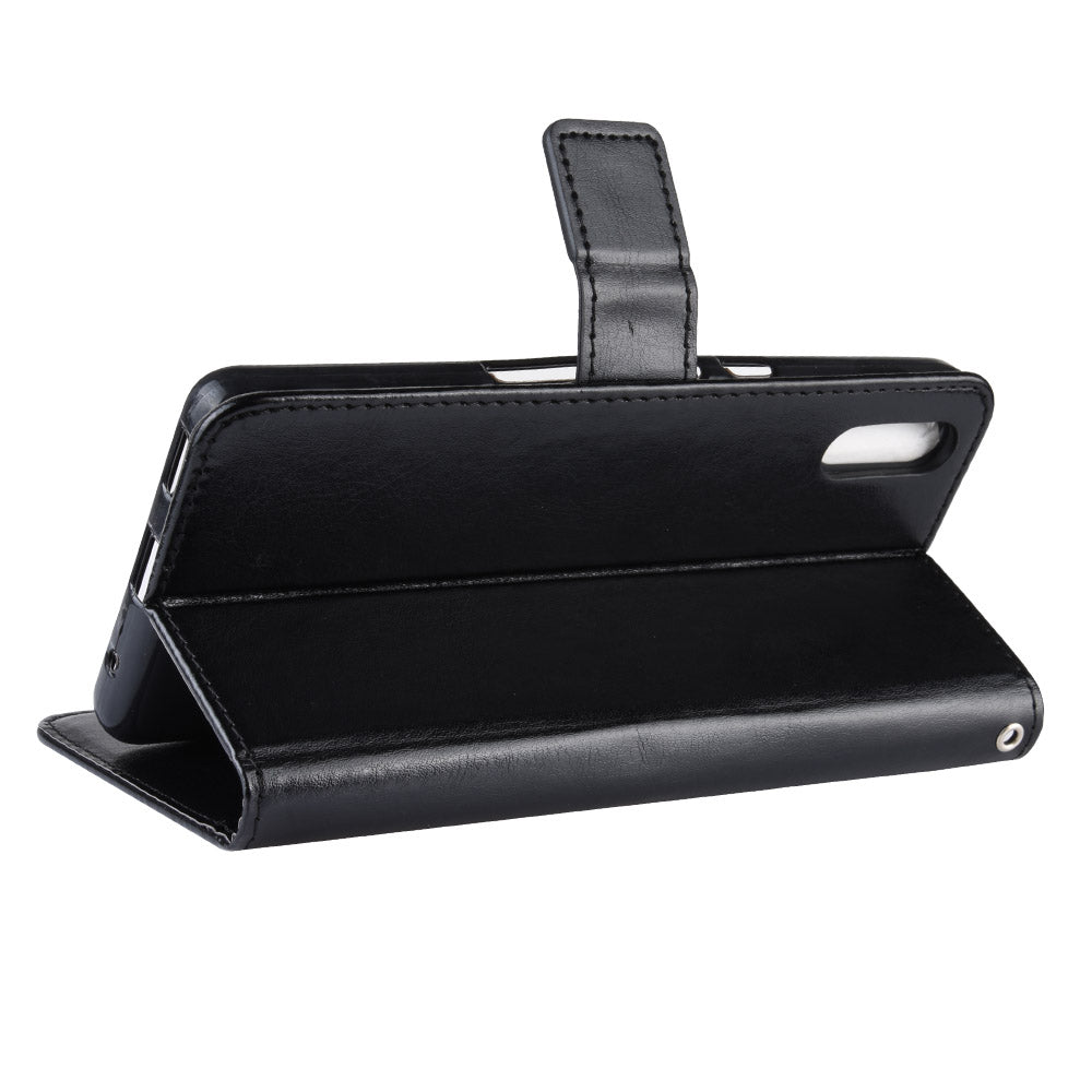 Crazy Horse Leather Stand Wallet Case for Sony Xperia L3