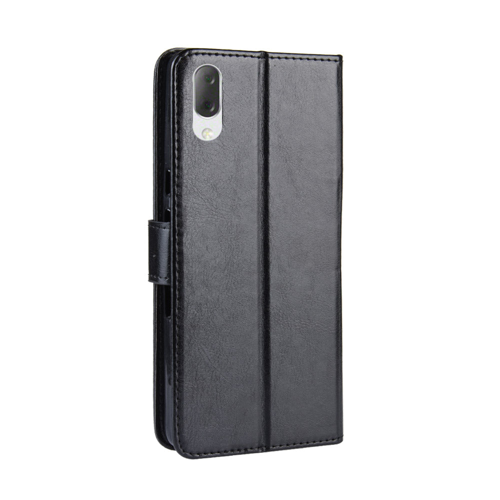 Crazy Horse Leather Stand Wallet Case for Sony Xperia L3