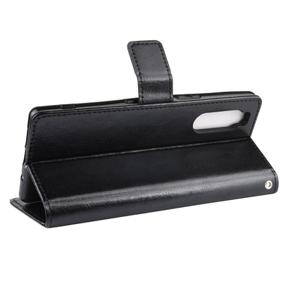 Crazy Horse Skin Leather Wallet Phone Shell for Sony Xperia 5