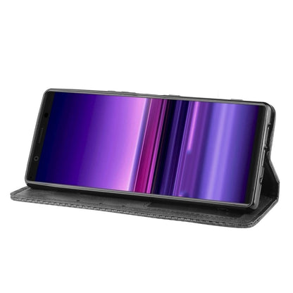 Auto-absorbed Retro Style Wallet Stand Leather Phone Cover for Sony Xperia 5
