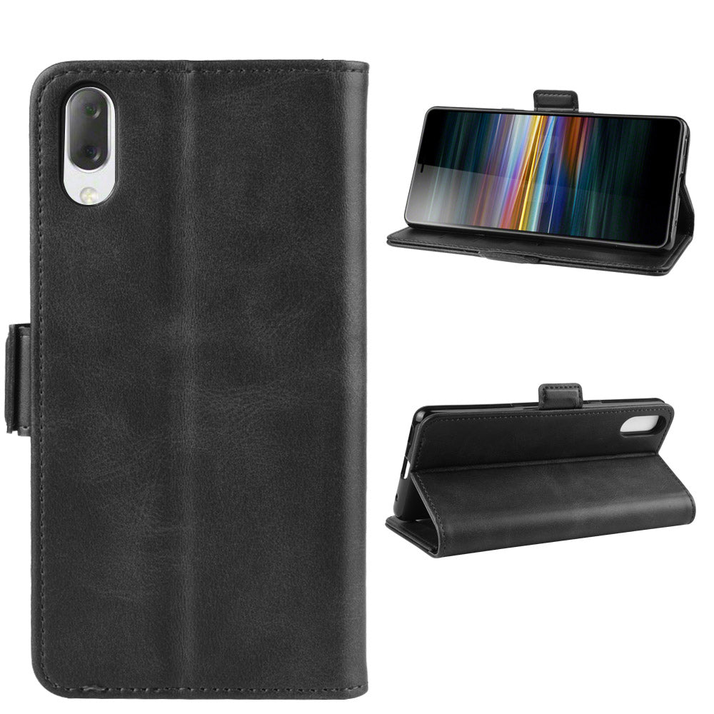 Magnet Adsorption PU Leather Wallet Phone Case for Sony Xperia L3