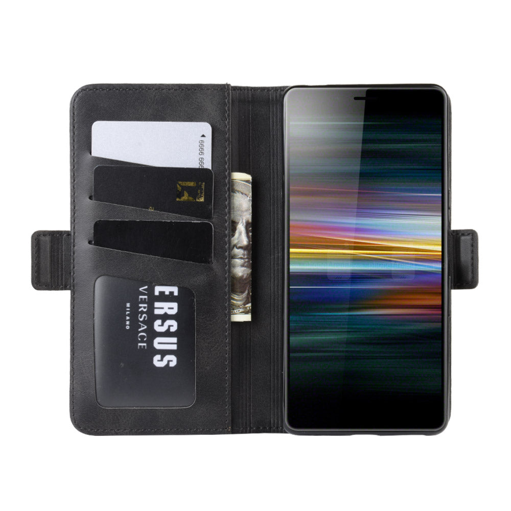 Magnet Adsorption PU Leather Wallet Phone Case for Sony Xperia L3