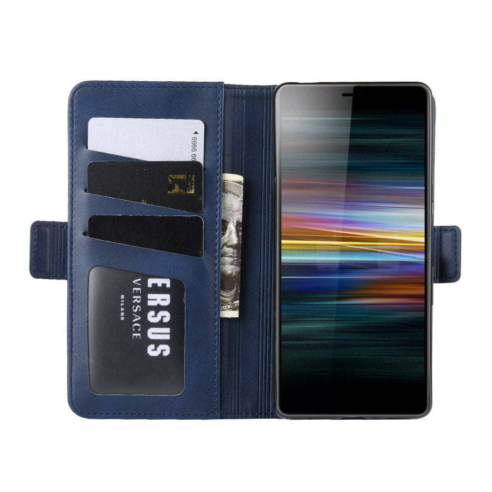 Magnet Adsorption PU Leather Wallet Phone Case for Sony Xperia L3