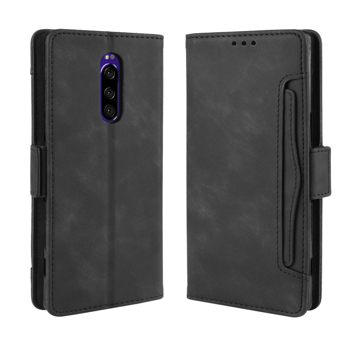 Wallet Stand Leather Protective Phone Case for Sony Xperia 1