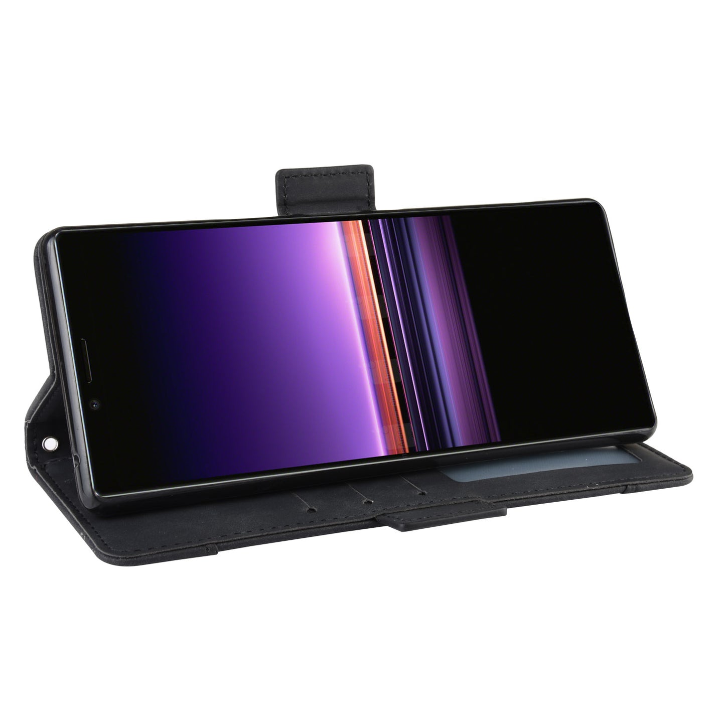Wallet Stand Leather Protective Phone Case for Sony Xperia 1
