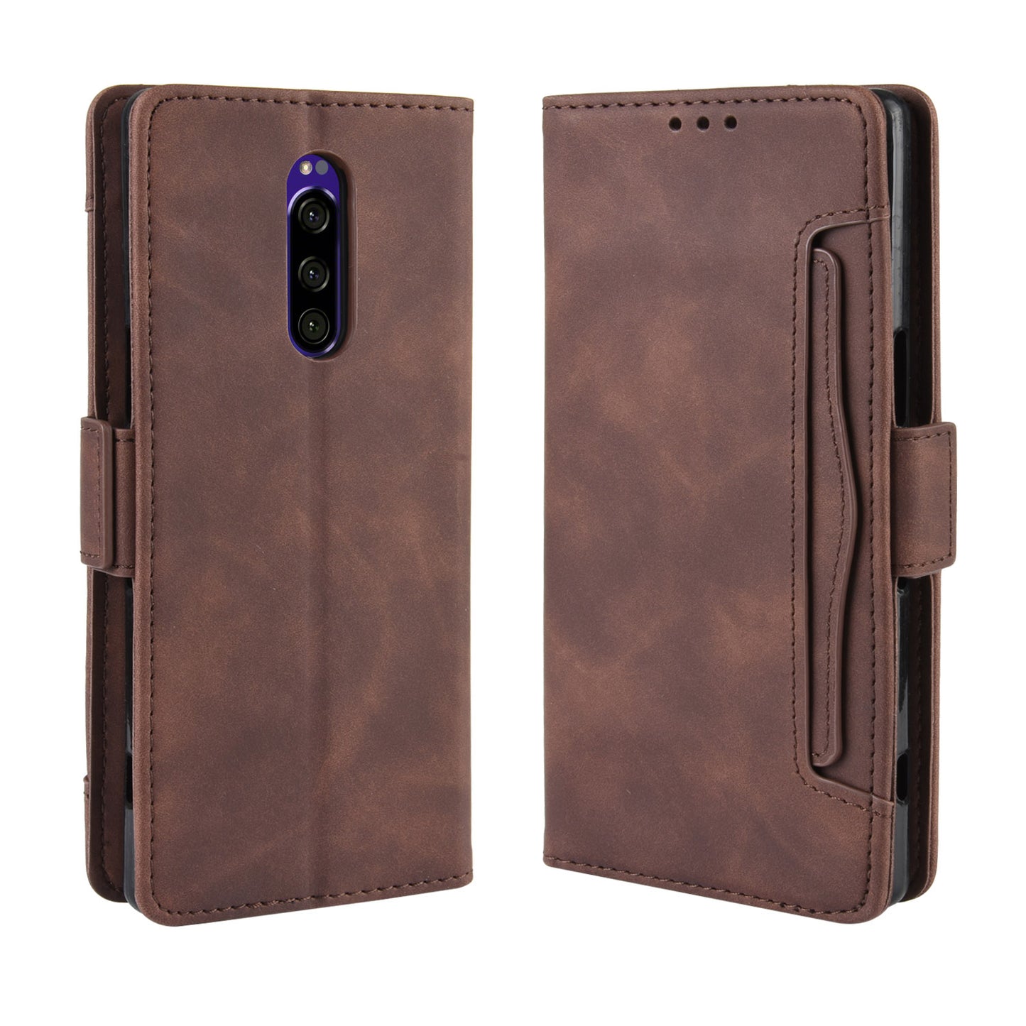 Wallet Stand Leather Protective Phone Case for Sony Xperia 1