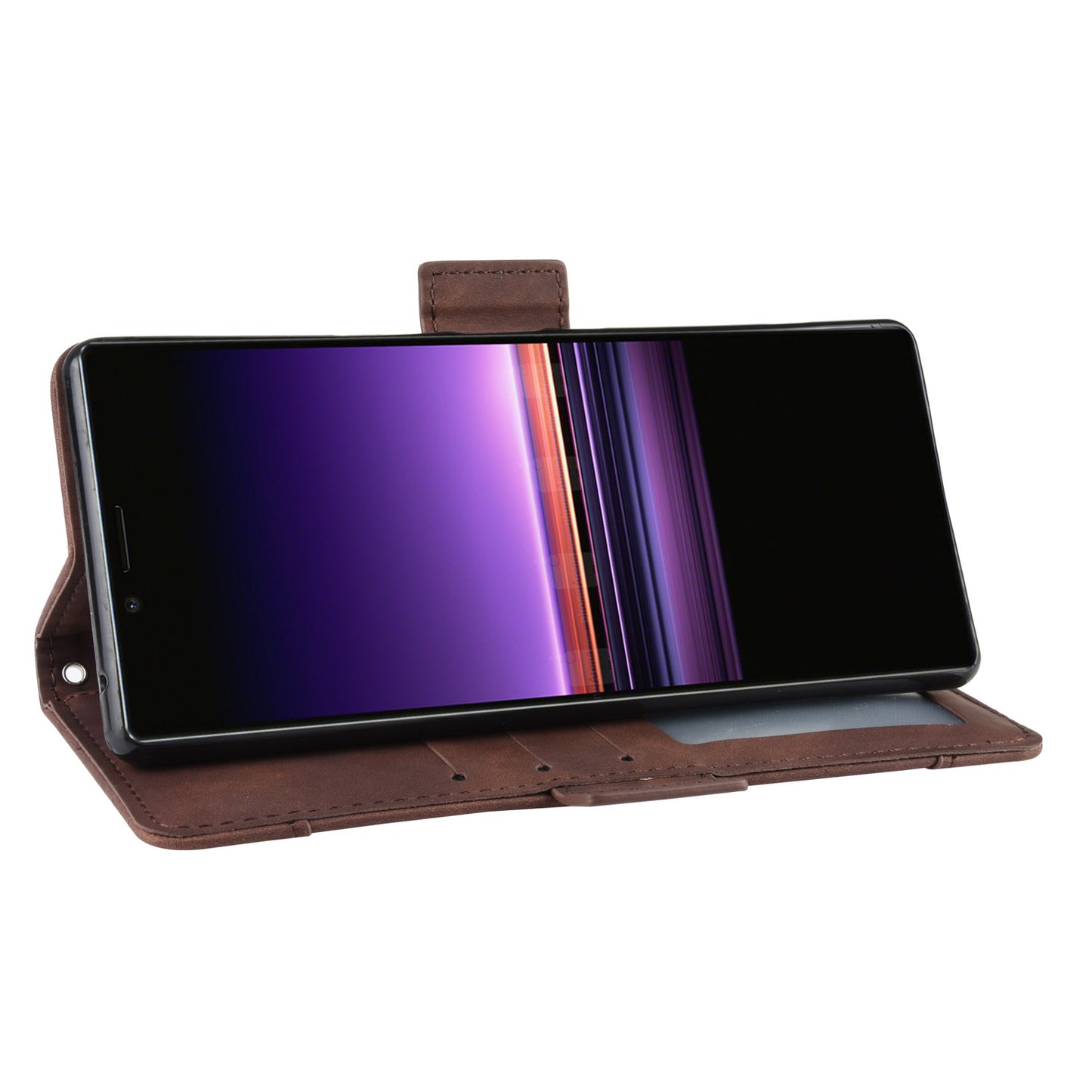 Wallet Stand Leather Protective Phone Case for Sony Xperia 1