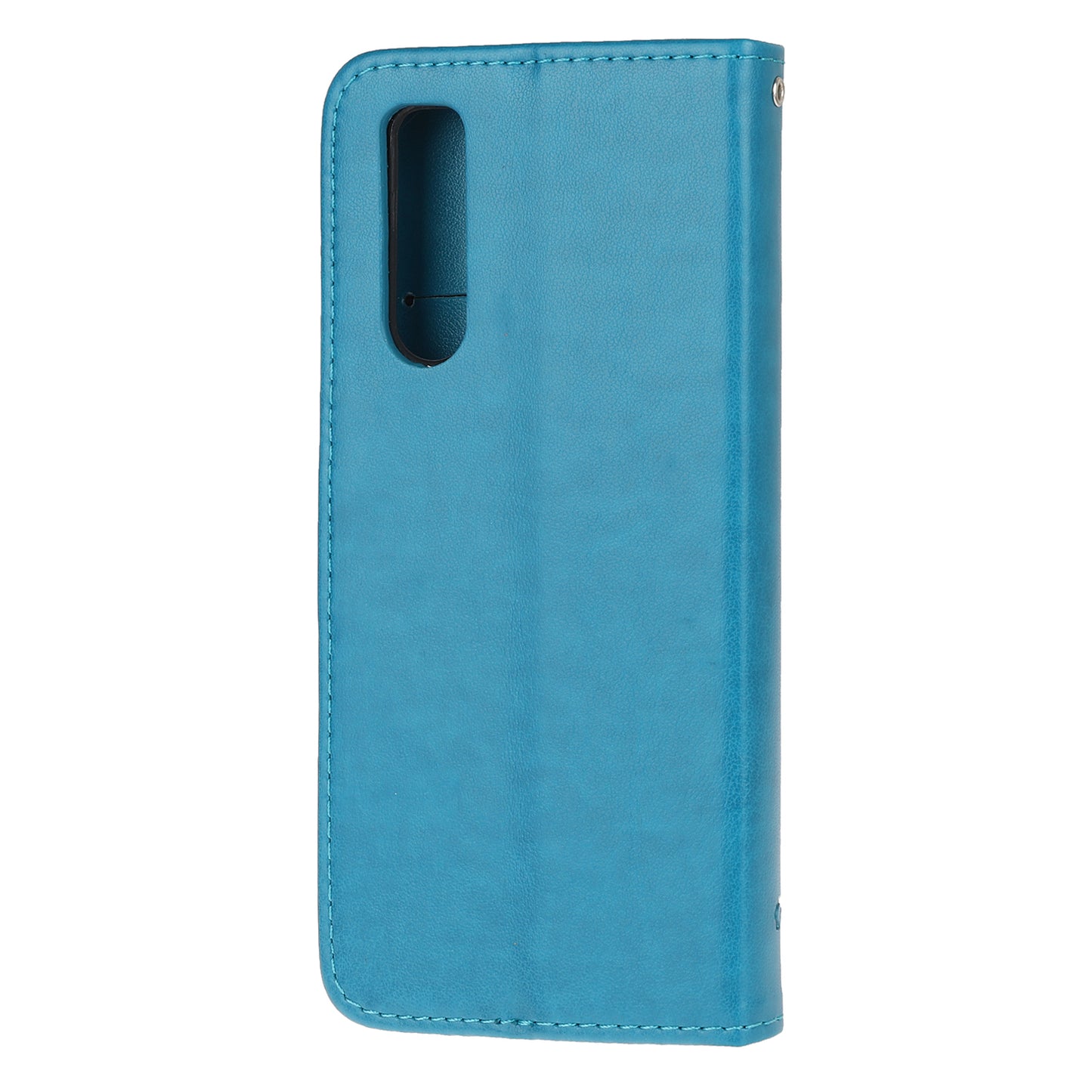 Imprint Butterfly Flower Leather Wallet Stand Case for Sony Xperia 5