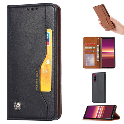 PU Leather Auto-absorbed Cell Phone Casing Shell for Sony Xperia 5
