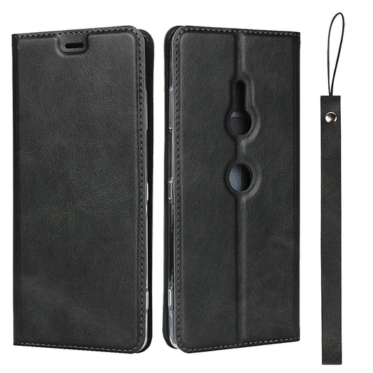 TPU+PU Leather Casing with Lanyard for Sony Xperia XZ3