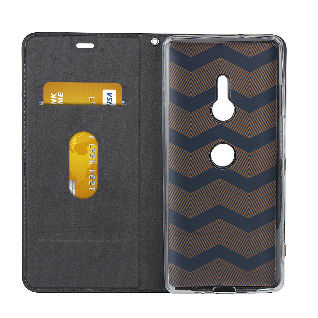 TPU+PU Leather Casing with Lanyard for Sony Xperia XZ3