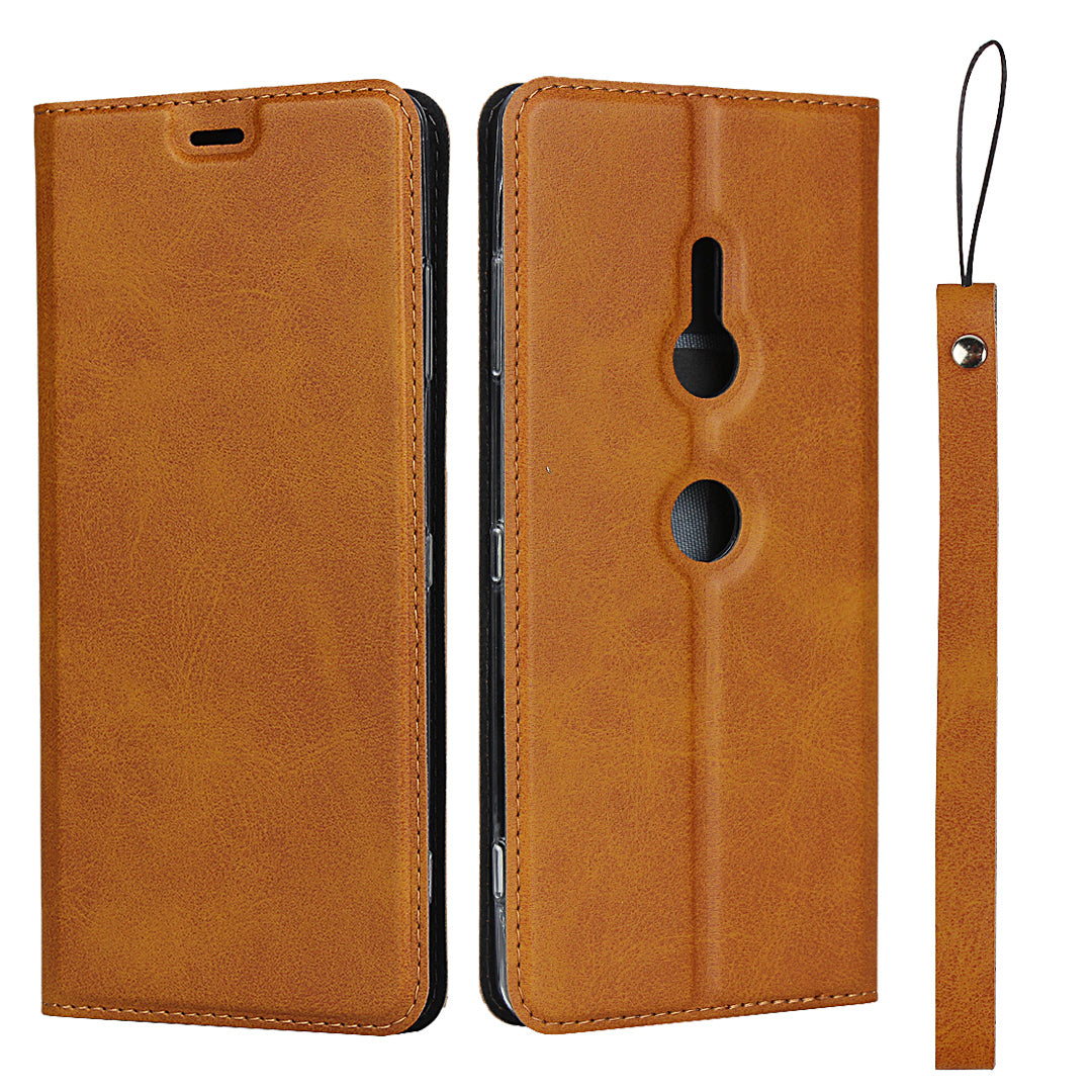 TPU+PU Leather Casing with Lanyard for Sony Xperia XZ3