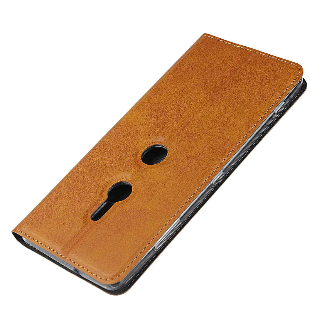 TPU+PU Leather Casing with Lanyard for Sony Xperia XZ3