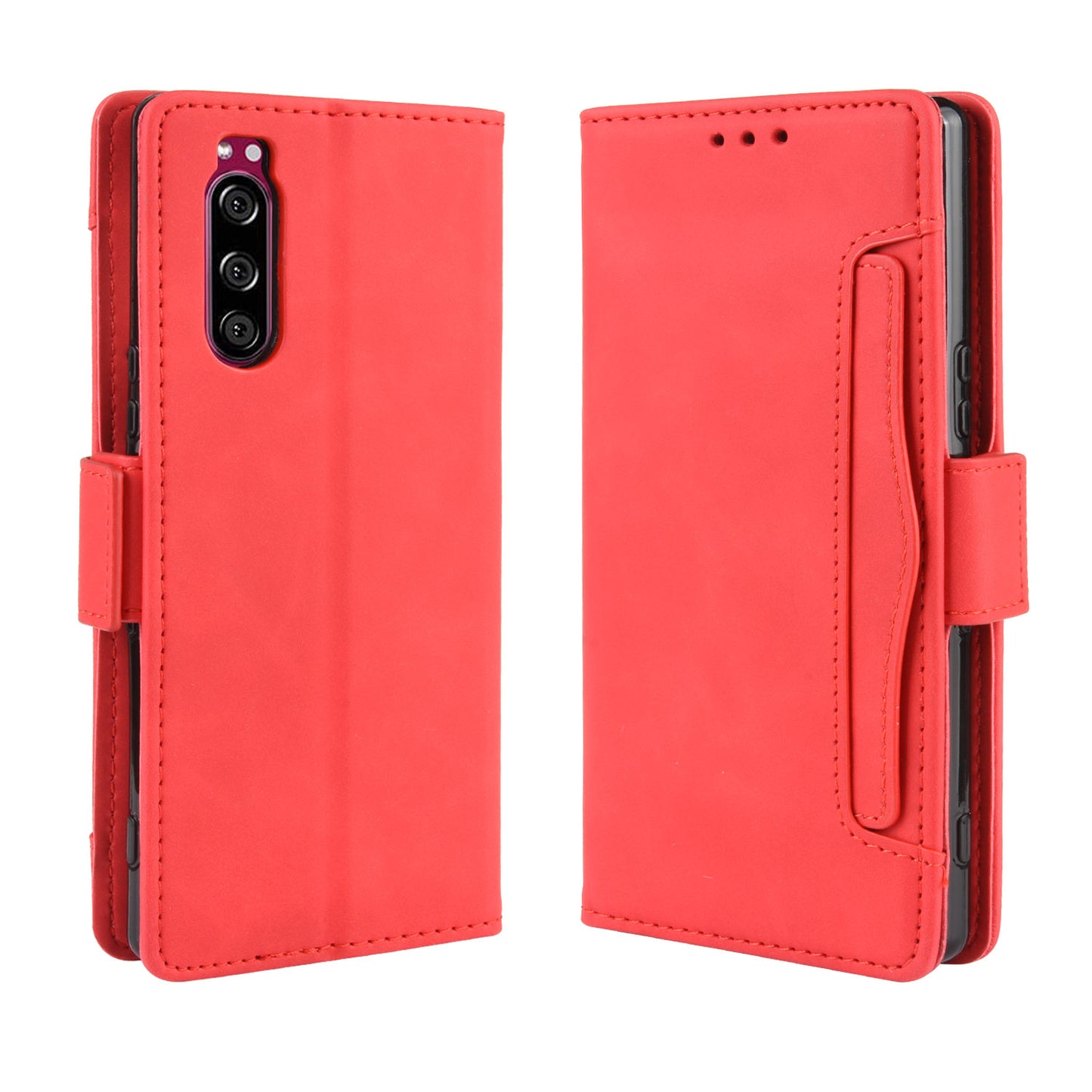 Wallet Stand Leather Protective Phone Case for Sony Xperia 5