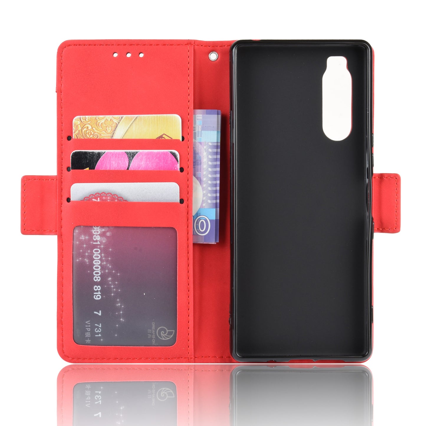 Wallet Stand Leather Protective Phone Case for Sony Xperia 5