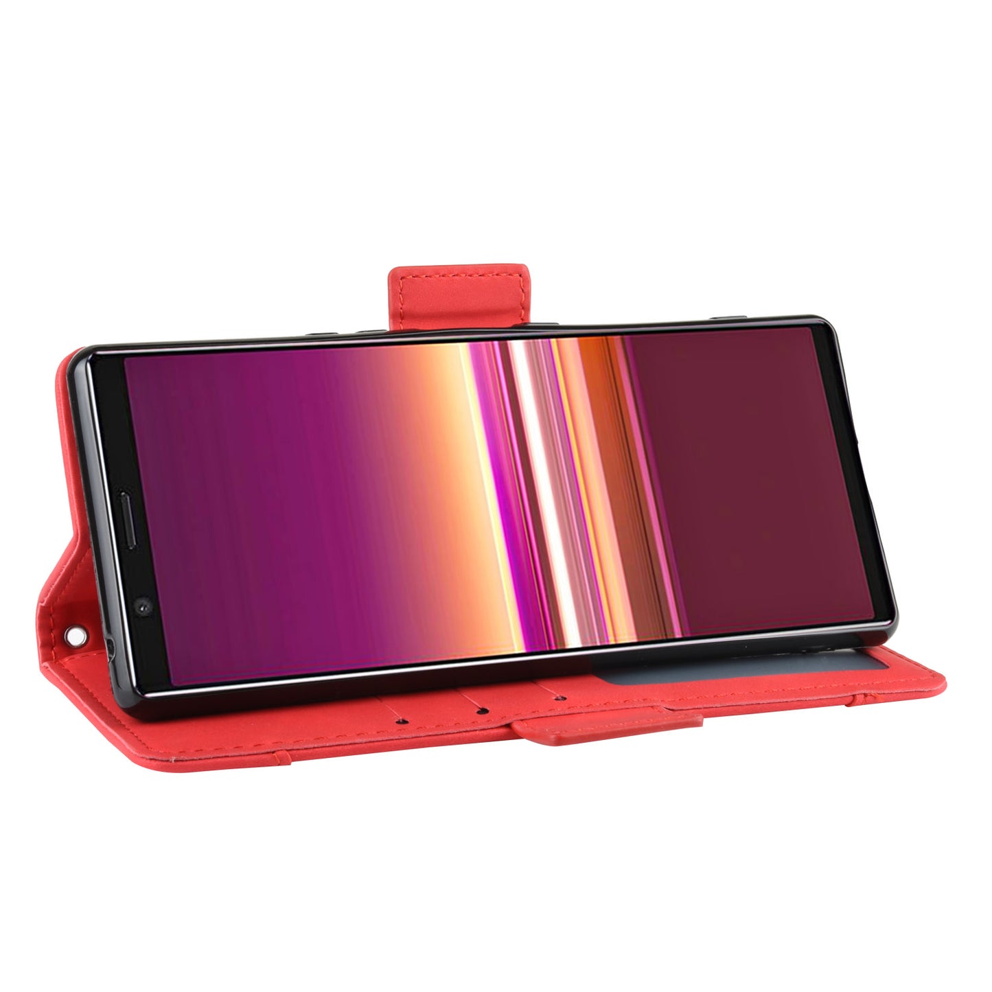 Wallet Stand Leather Protective Phone Case for Sony Xperia 5