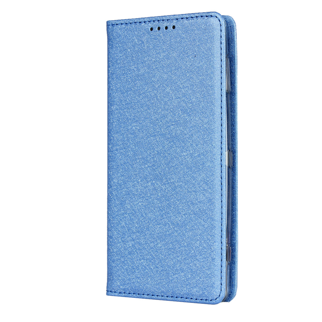Silk Texture Leather Wallet Stand Phone Case Cover for Sony Xperia XZ2