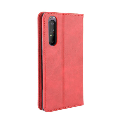 Auto-absorbed Vintage Leather Phone Case Shell for Sony Xperia 1 II