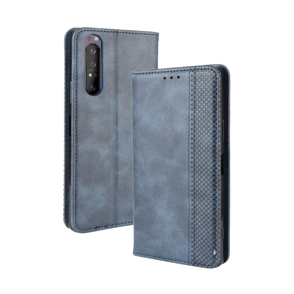 Auto-absorbed Vintage Leather Phone Case Shell for Sony Xperia 1 II