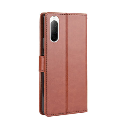 Crazy Horse Flip Leather Protective Cover with Wallet for Sony Xperia 10 II