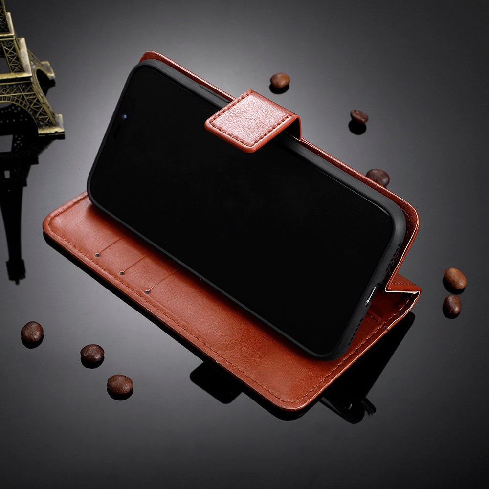 Crazy Horse Flip Leather Protective Cover with Wallet for Sony Xperia 10 II