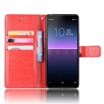 Crazy Horse Flip Leather Protective Cover with Wallet for Sony Xperia 10 II