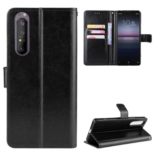 For Sony Xperia 1 II Crazy Horse PU Leather Wallet Cell Phone Cover