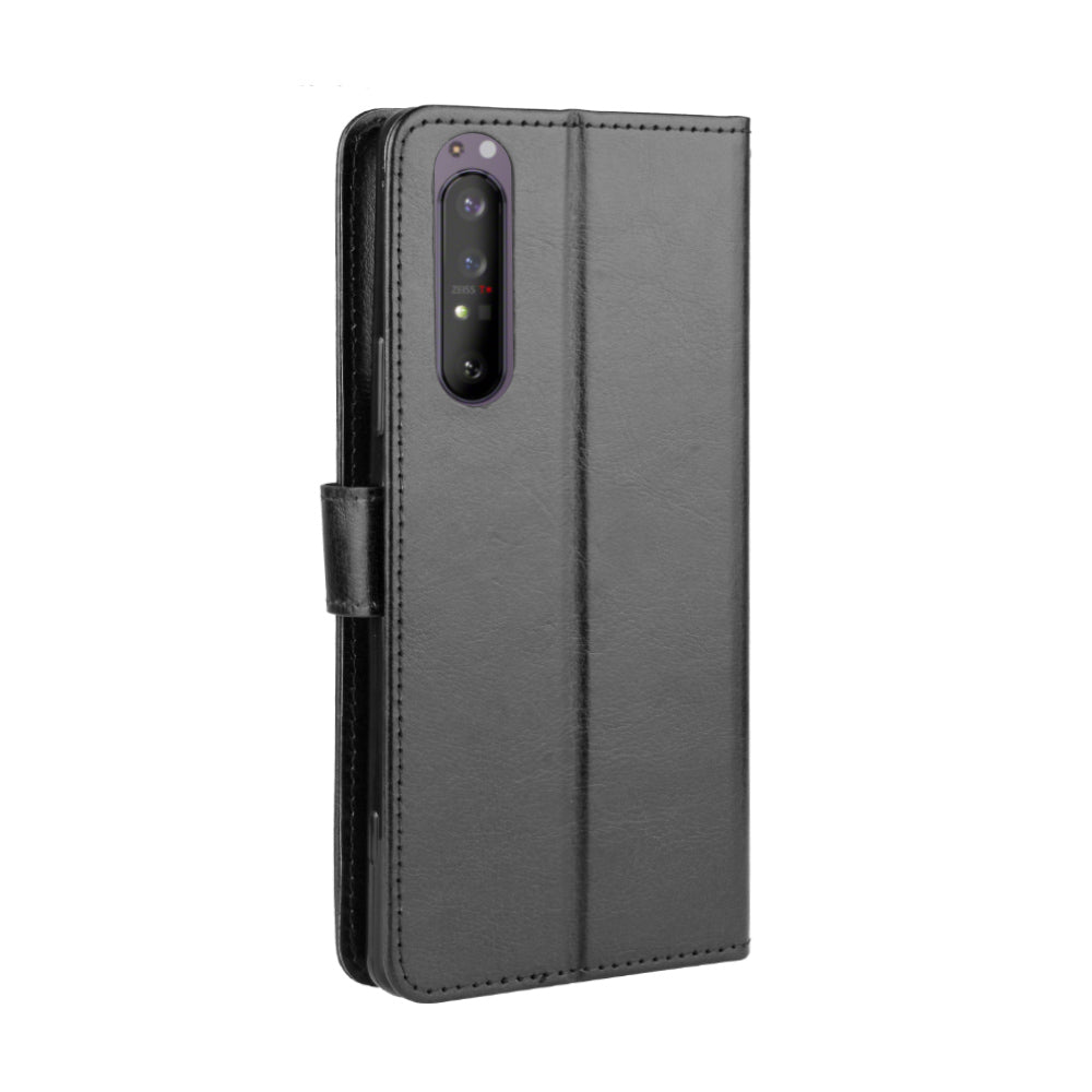 For Sony Xperia 1 II Crazy Horse PU Leather Wallet Cell Phone Cover