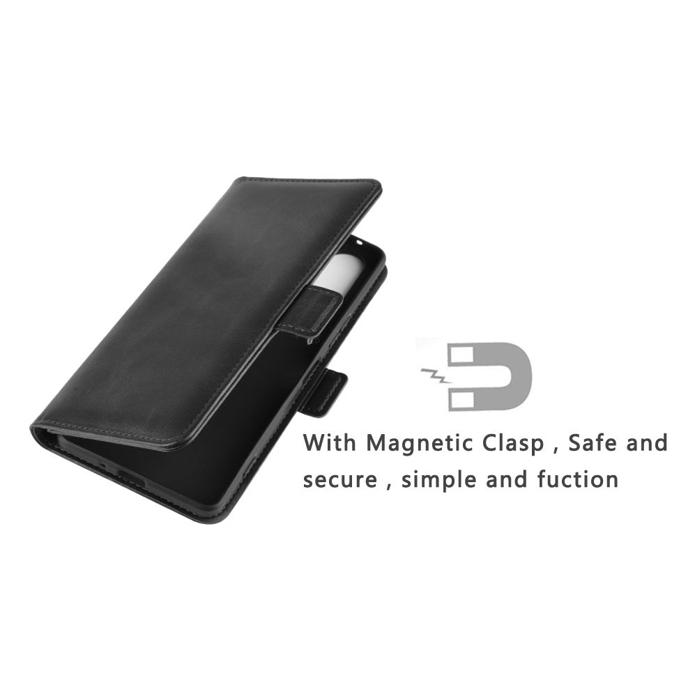 Double Clasp Flip Leather Wallet Stand Phone Cover for Sony Xperia 1 II