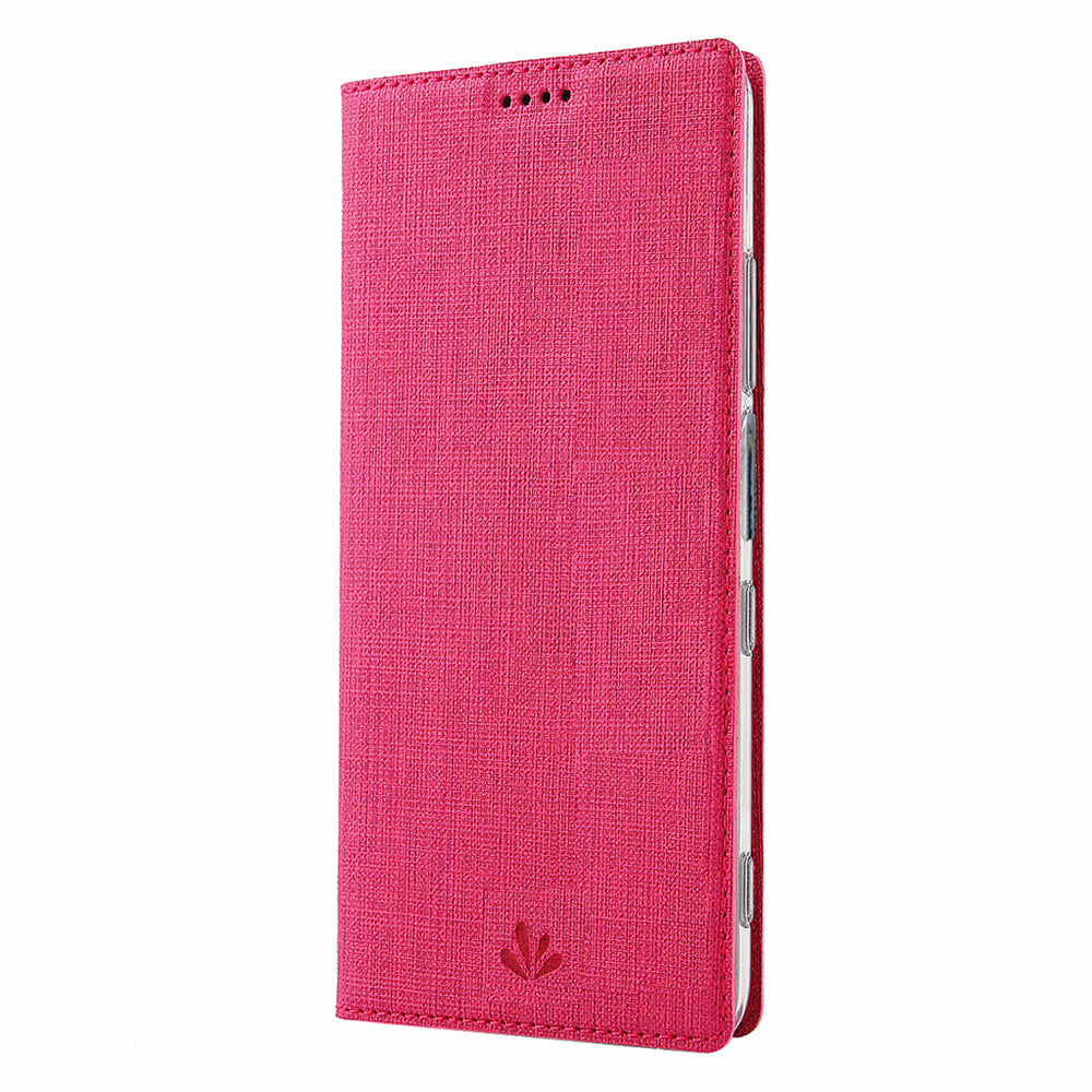 VILI DMX Cross Texture Card Holder Leather Stand Shell for Sony Xperia 1 II