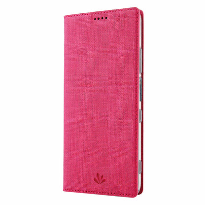 VILI DMX Cross Texture Card Holder Leather Stand Shell for Sony Xperia 1 II