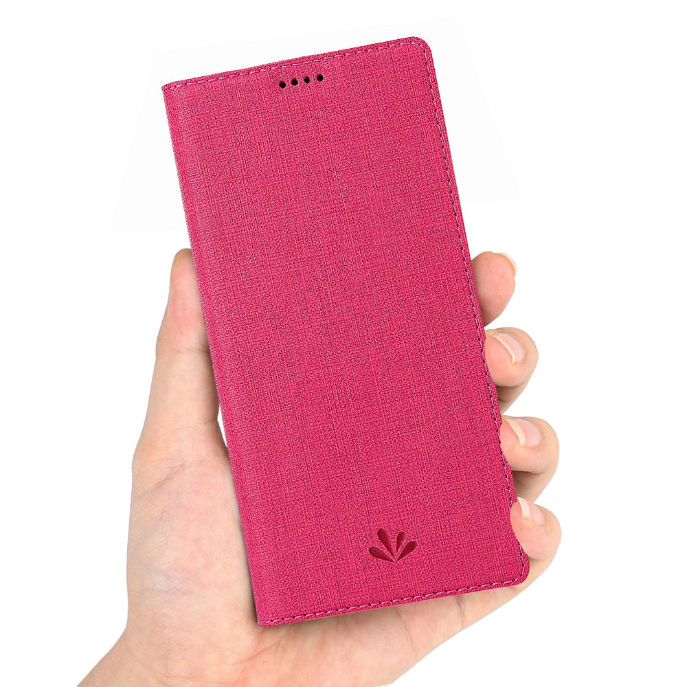 VILI DMX Cross Texture Card Holder Leather Stand Shell for Sony Xperia 1 II