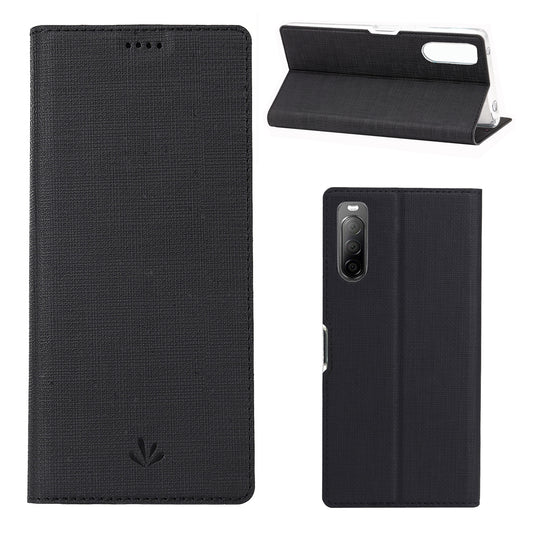 VILI DMX Cross Texture Auto-absorbed Leather Cover for Sony Xperia 10 II