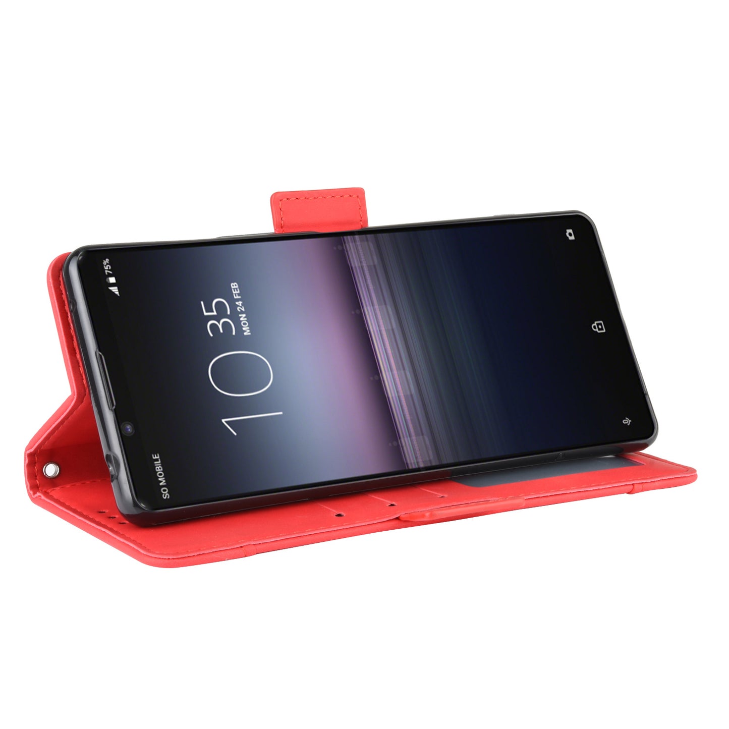 Leather Shell with Multiple Card Slots for Sony Xperia 1 II